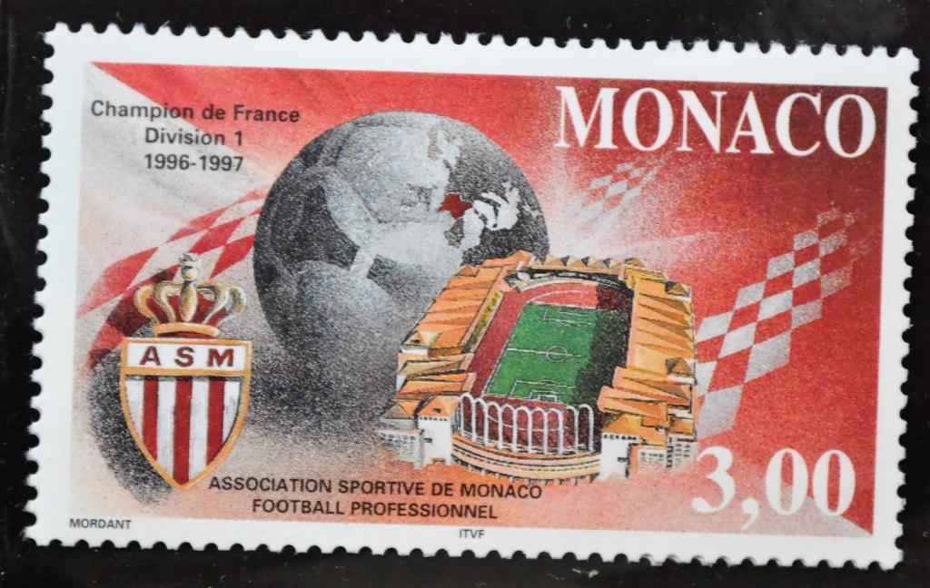 Монако (MONACO) - ФК Монако Франция - Чемпион Франции 1997 год