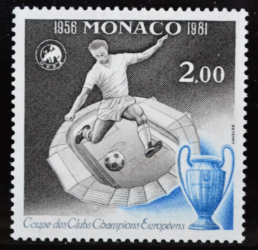 Монако (MONACO) - 25 лет первому сезону Кубка Европейских Чемпионов УЕФА.