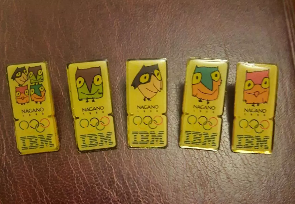 Знак Олимпиада Нагано 1998 набір маскот талісман 5 шт