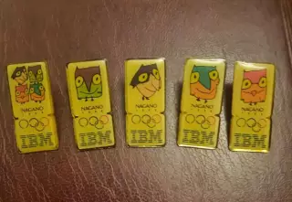 Знак Олимпиада Нагано 1998 набір маскот талісман 5 шт