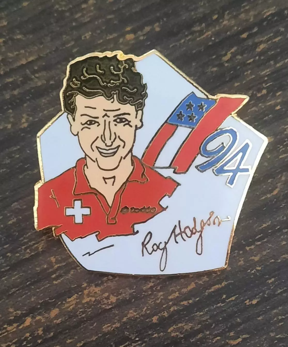 Знак футбол Чемпионат мира США 1994 Швейцария игрок 3 номерной