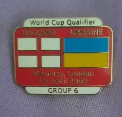 Футбол Матчевый знак Англия - Украина оригинальный
