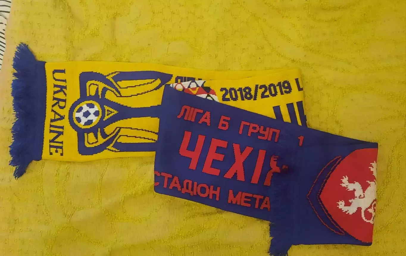 матчевый шарф лига наций украина - чехия 1