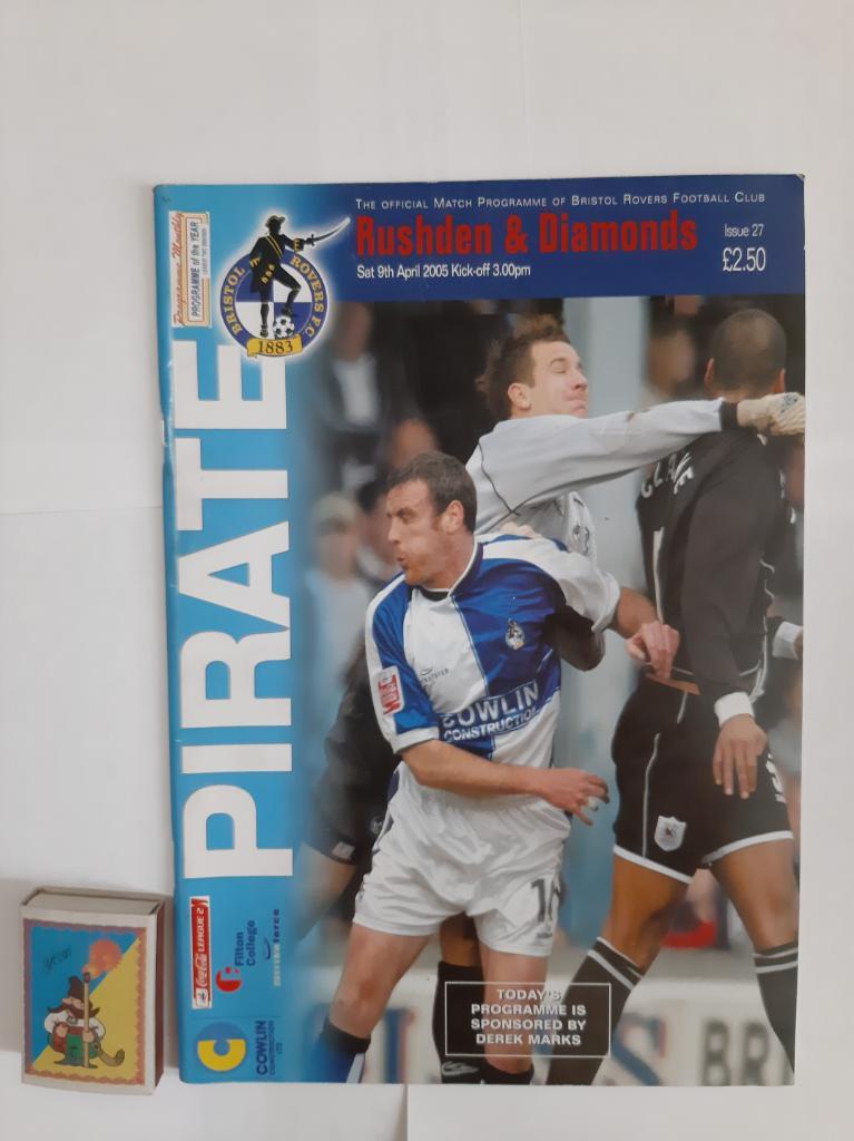 Программка к матчу чемпионата Англии9.04.2005. Bristol Rovers- Rushden