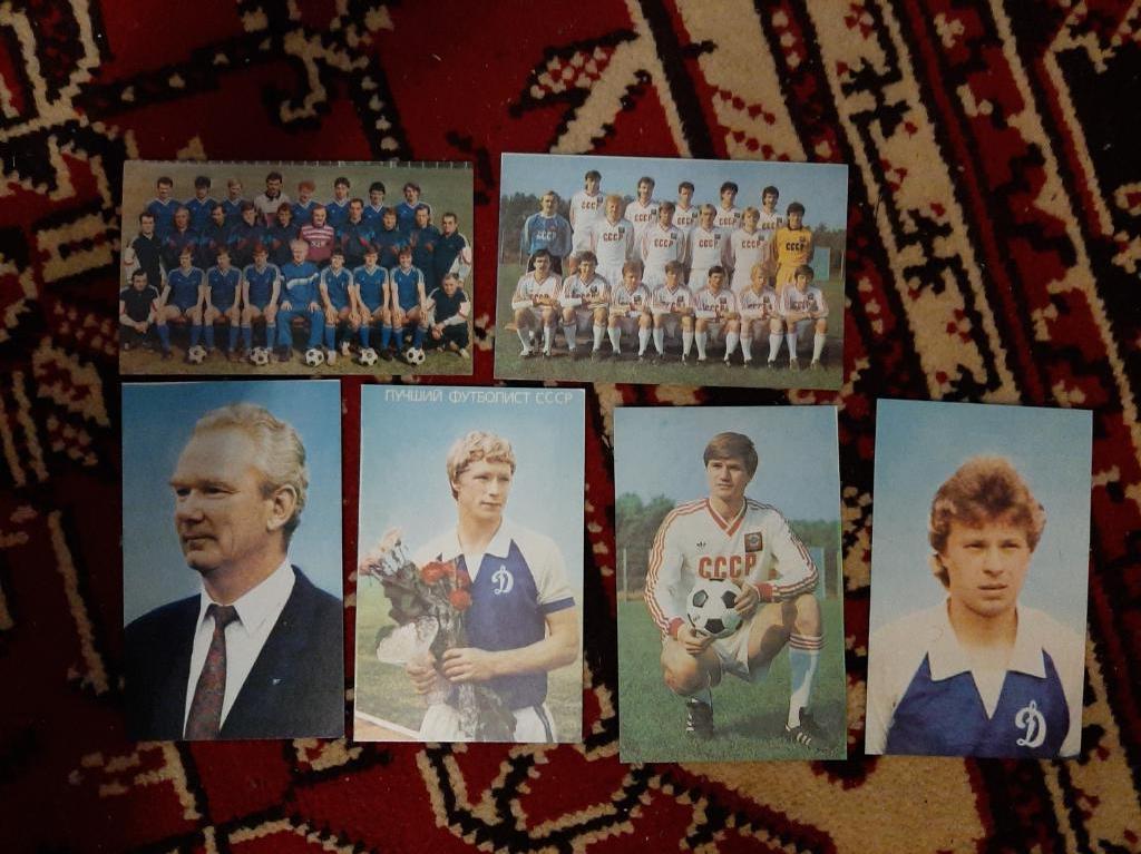 Календарики 1990 г. Динамо Киев и сборная СССР по футболу