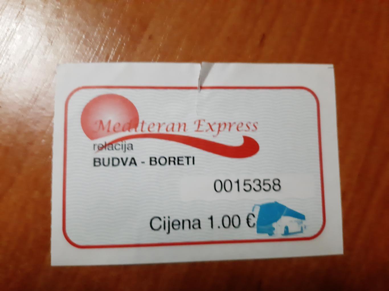 Билет на автобус Черногория Будва 2
