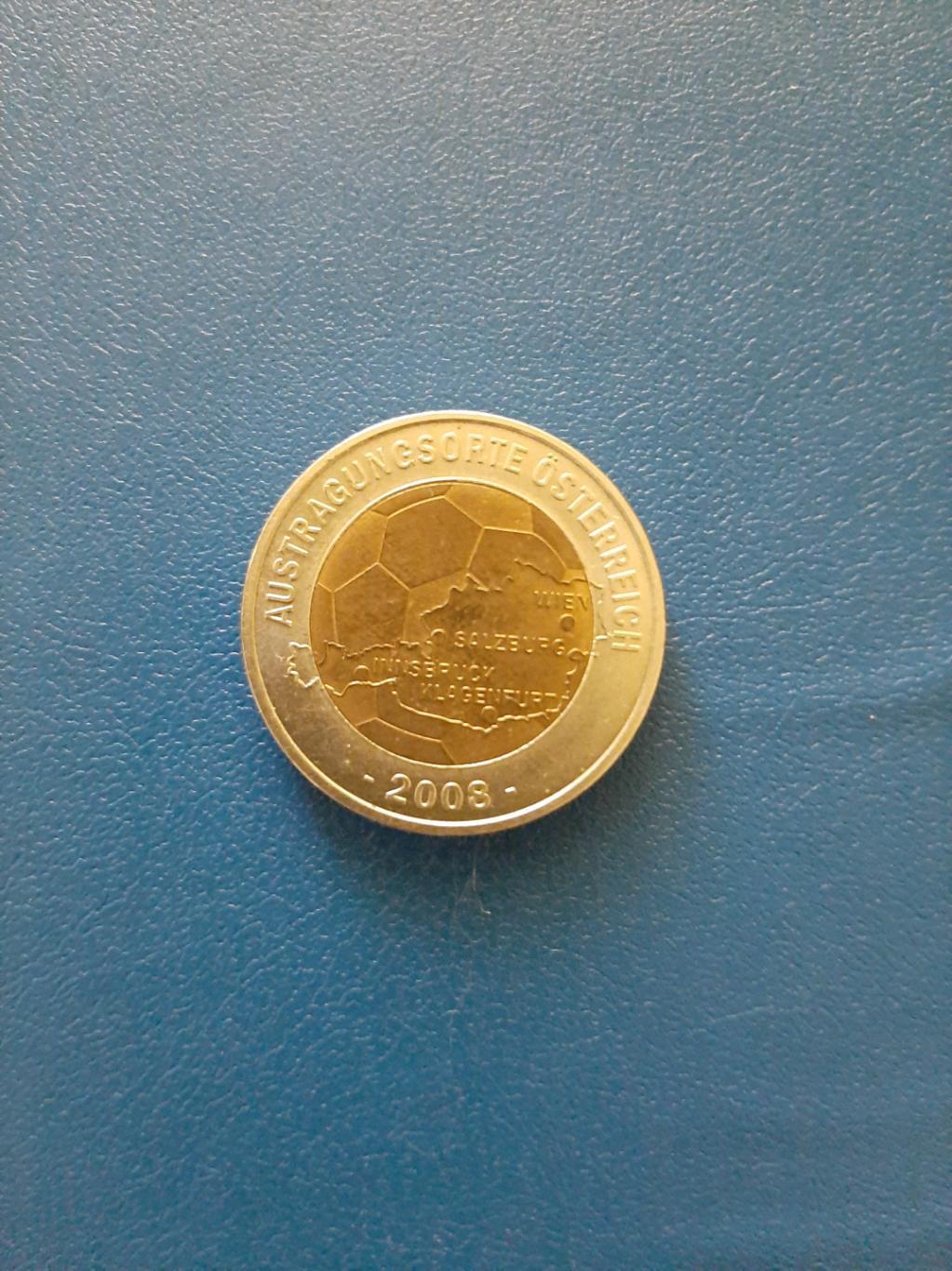 Монета, Жетон европроба 2008 г. ЧЕ по футболу 1