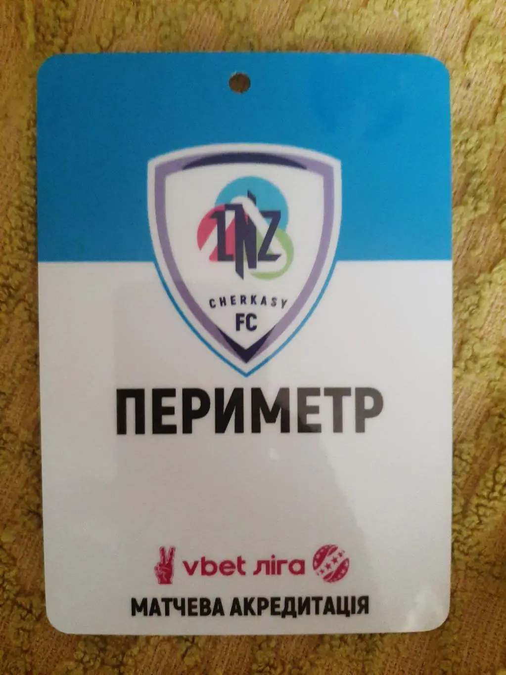 Аккредитация футбол ЛНЗ периметр пластик 2й вид