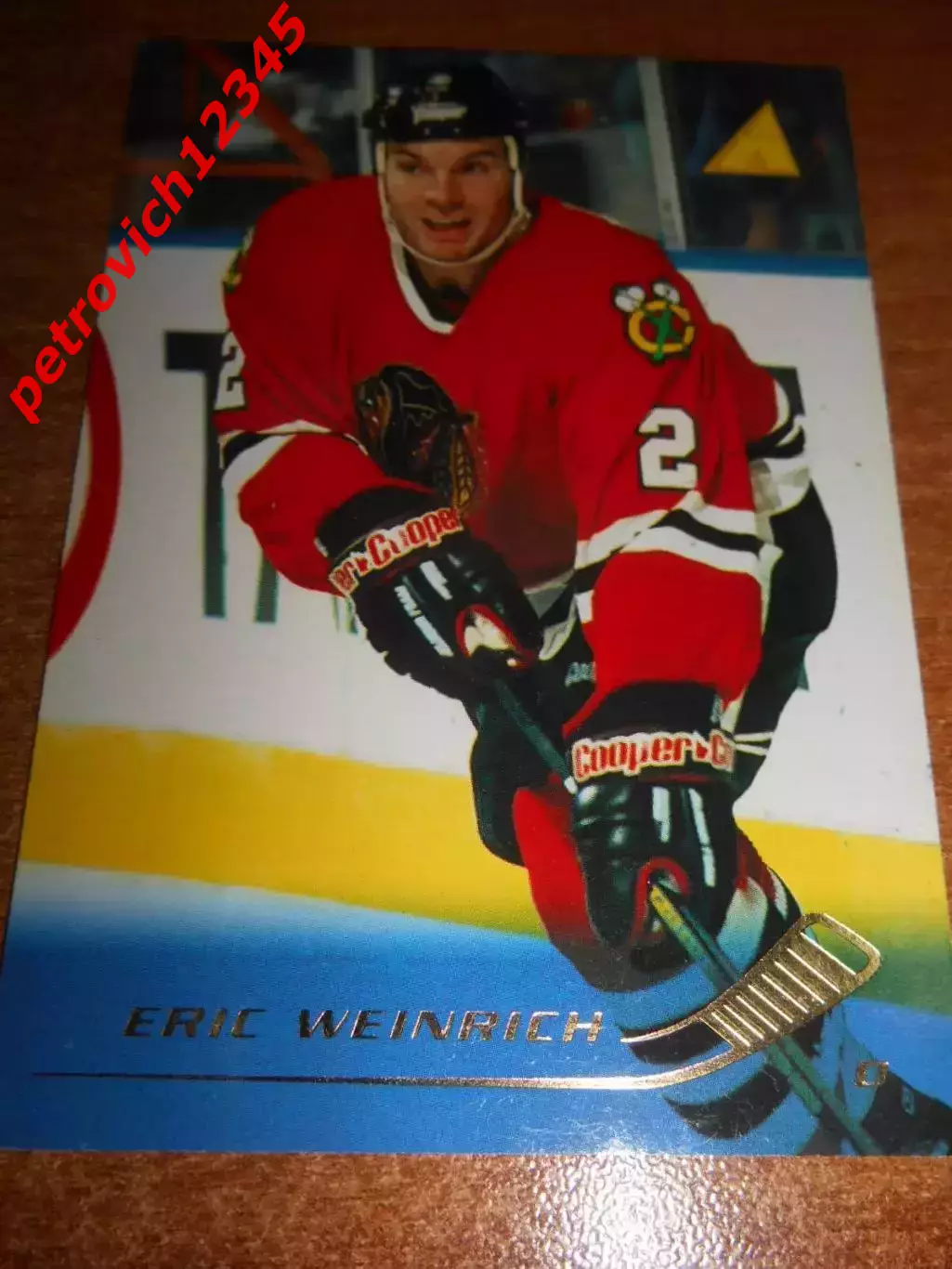 футбол. карточка = 182 - Eric Weinrich - Chicago Blackhawks