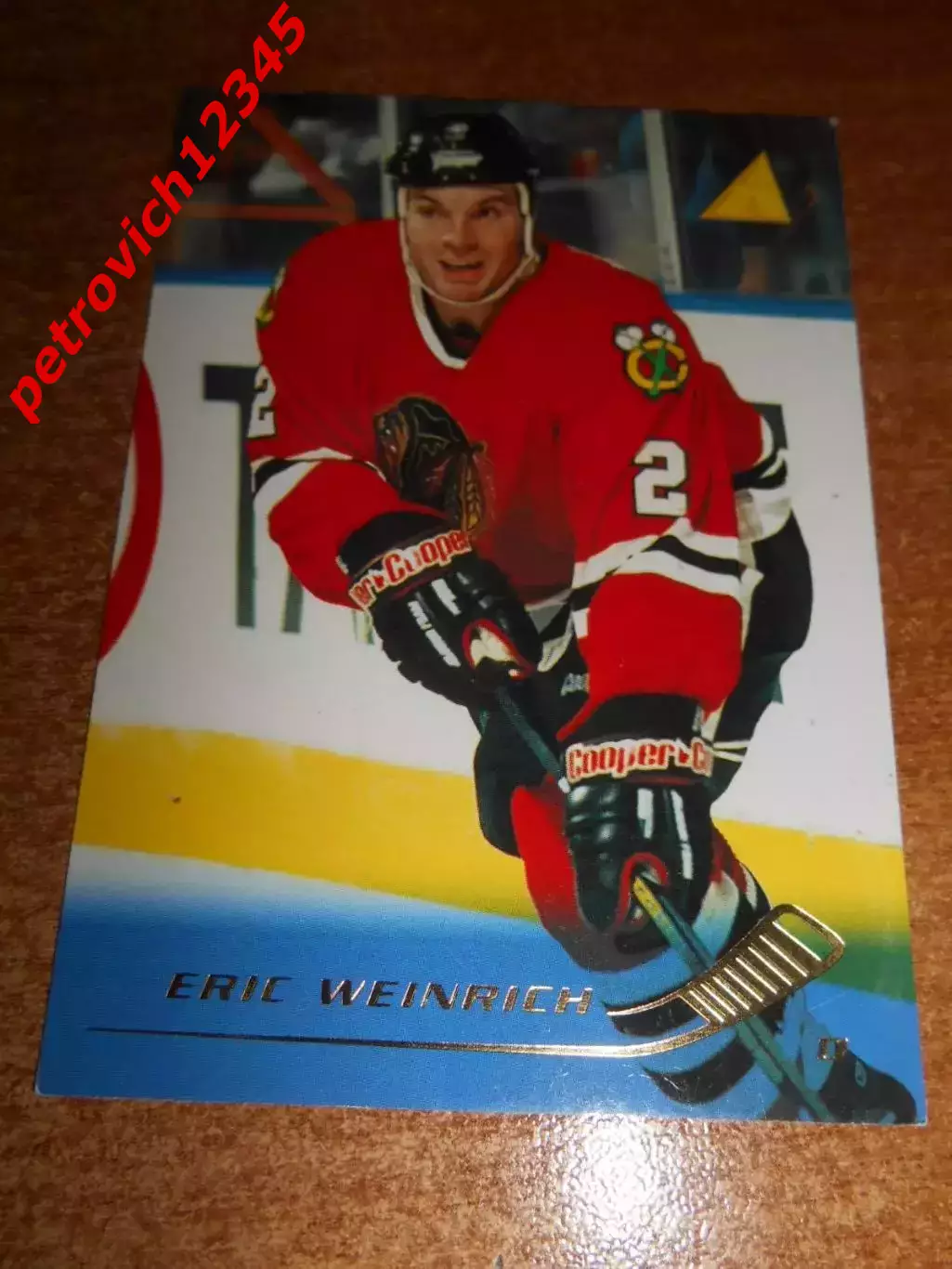 футбол. карточка = 182 -Eric Weinrich - Chicago Blackhawks