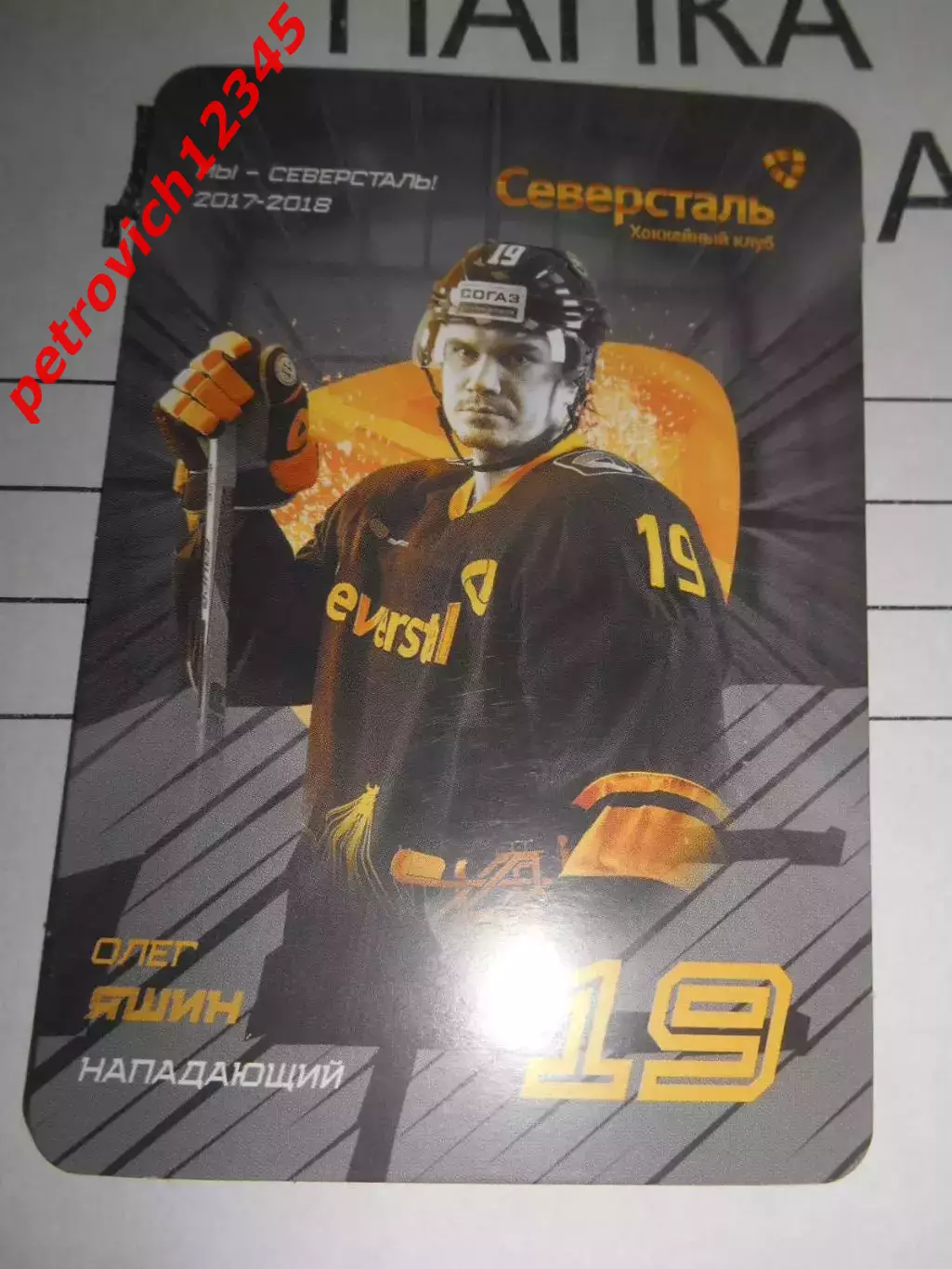 карточка = Олег Яшин (Северсталь Череповец)