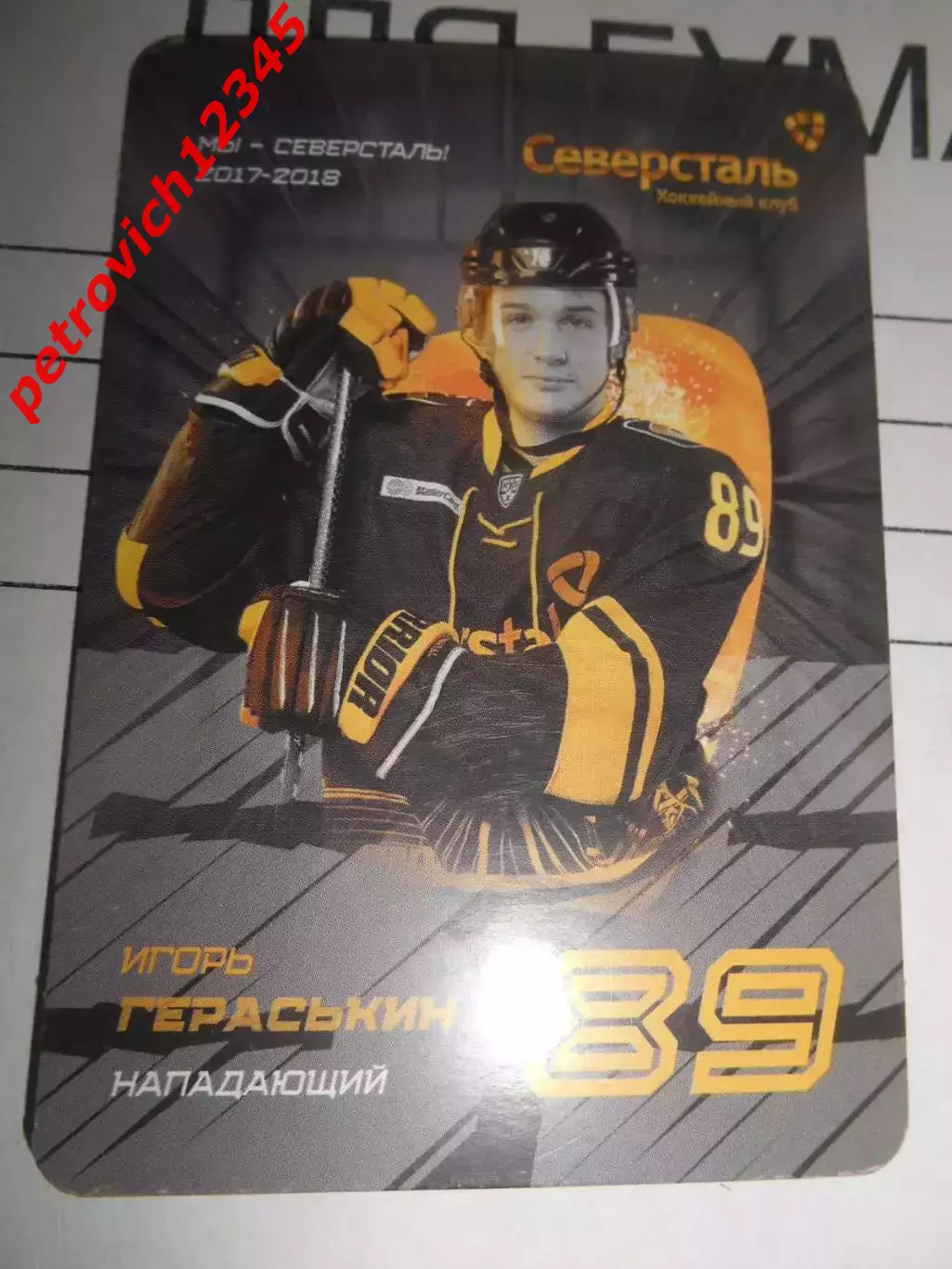 карточка = Игорь Гераськин (Северсталь Череповец)