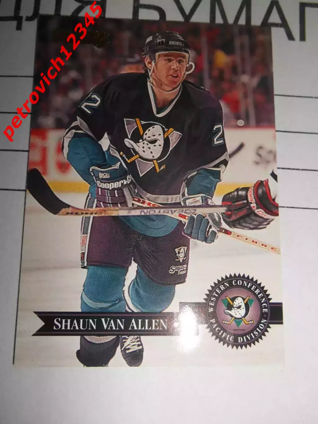 карточка = 26 - Shaun Van Allen - Anaheim Mighty Ducks