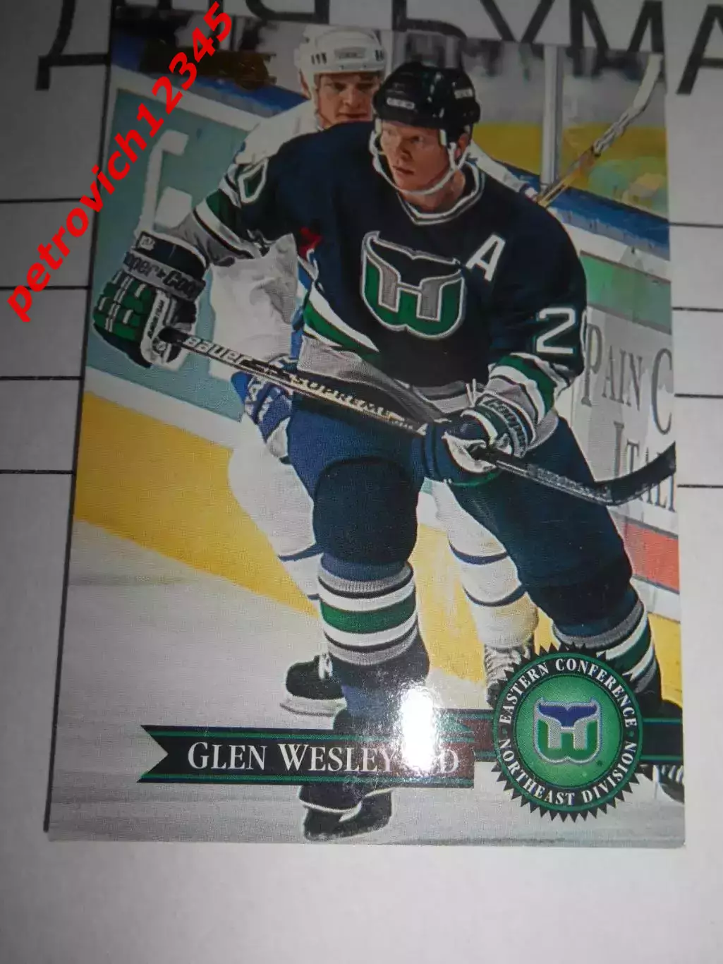 карточка = 186 - Glen Wesley - Hartford Whalers