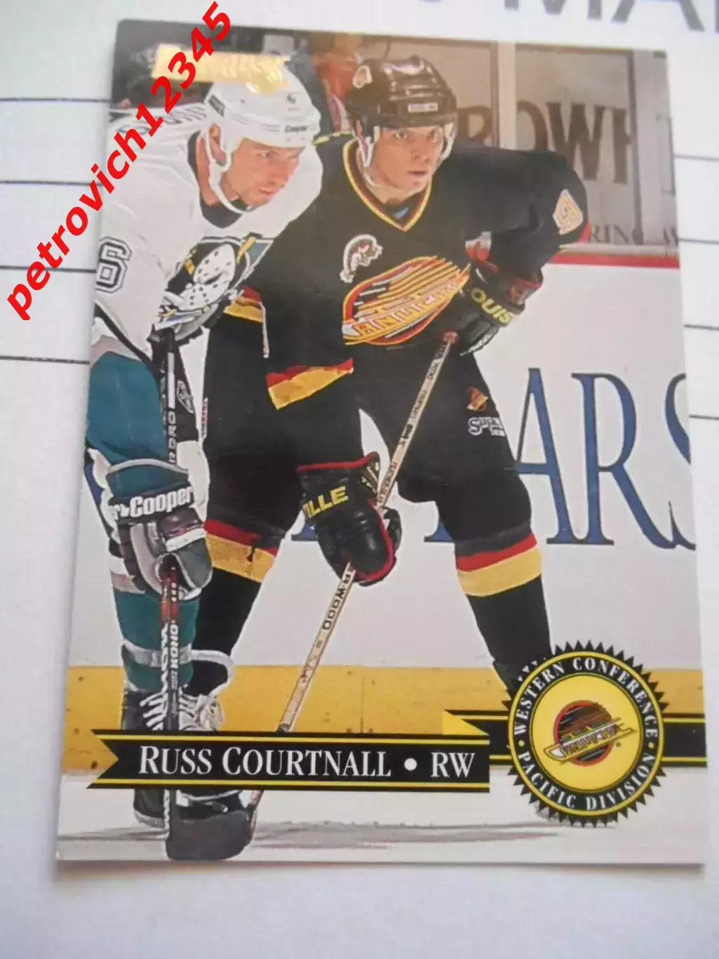 карточка = 199 - Russ Courtnall - Vancouver Canucks