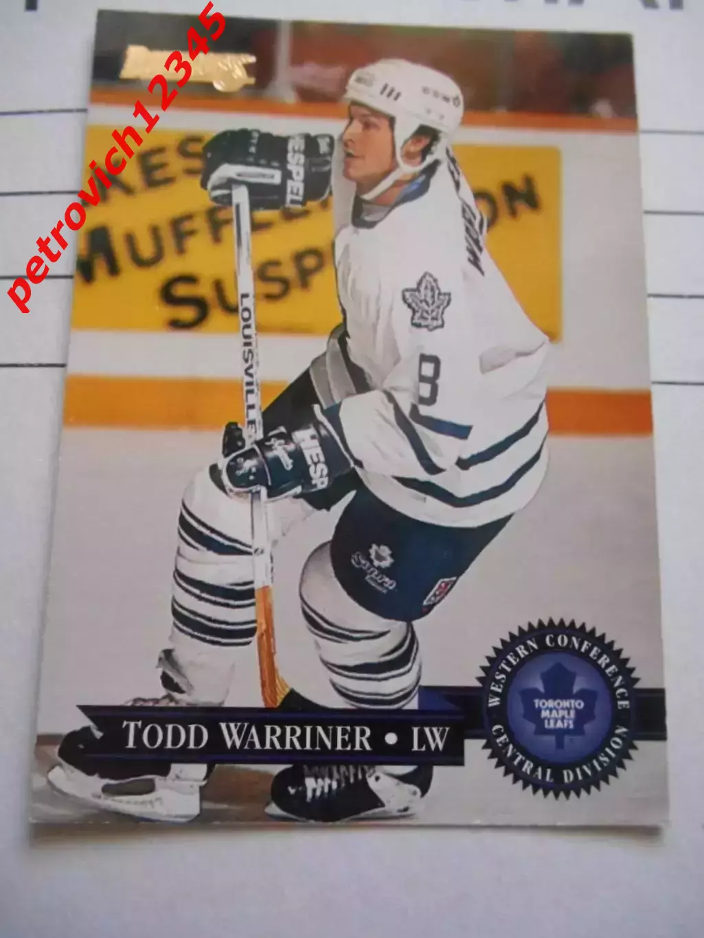 карточка = 85 - Todd Warriner - Toronto Maple Leafs