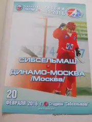 Сибсельмаш Новосибирск - Динамо Москва - 20 февраля 2016г