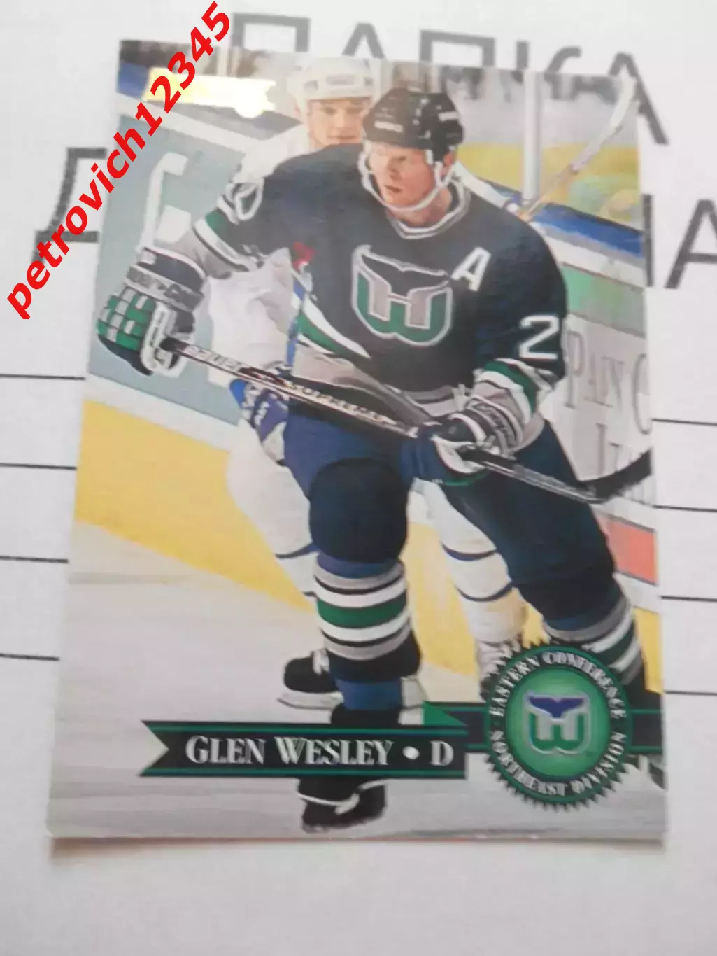 карточка = 186 - Glen Wesley - Hartford Whalers