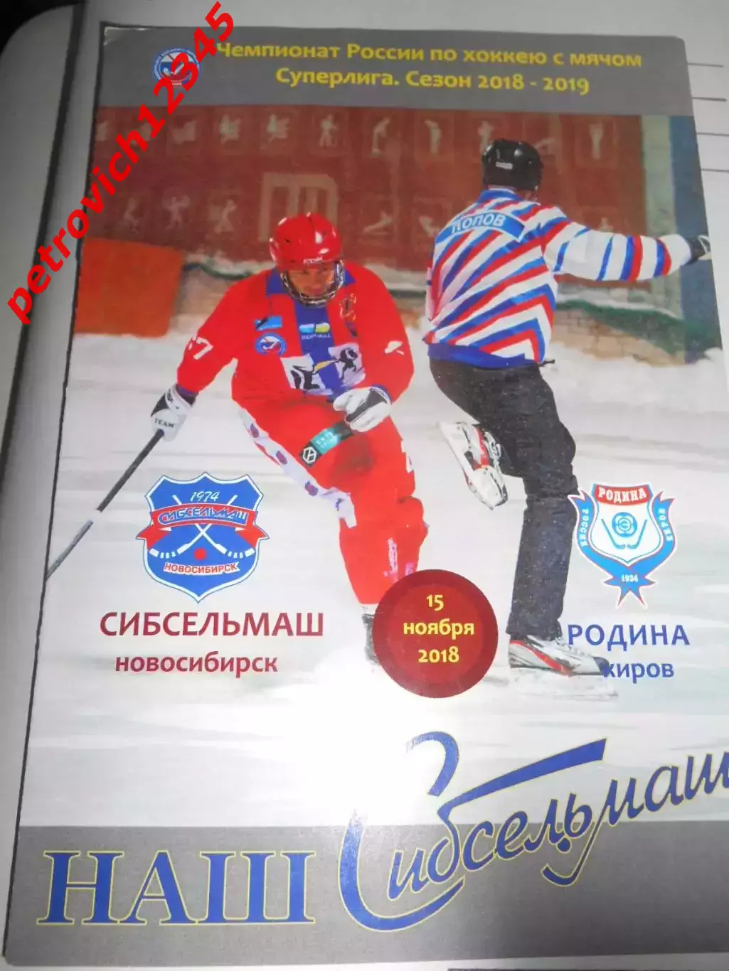 Сибсельмаш Новосибирск - Родина Киров - 15 ноября 2018г