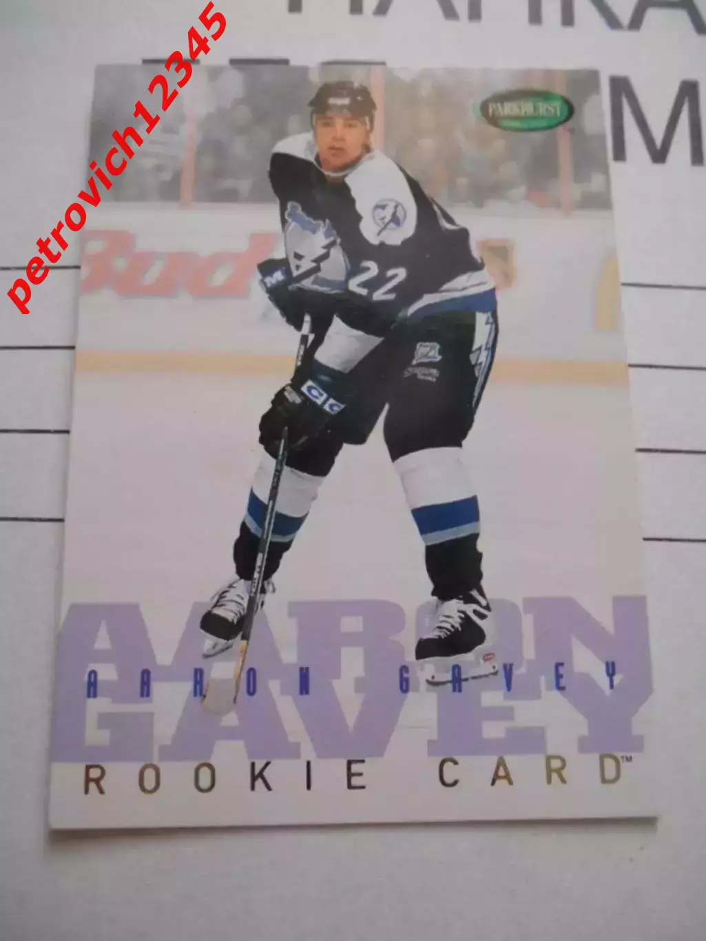 хоккей.карточка - 527 - Aaron Gavey ROO - Tampa Bay Lightning