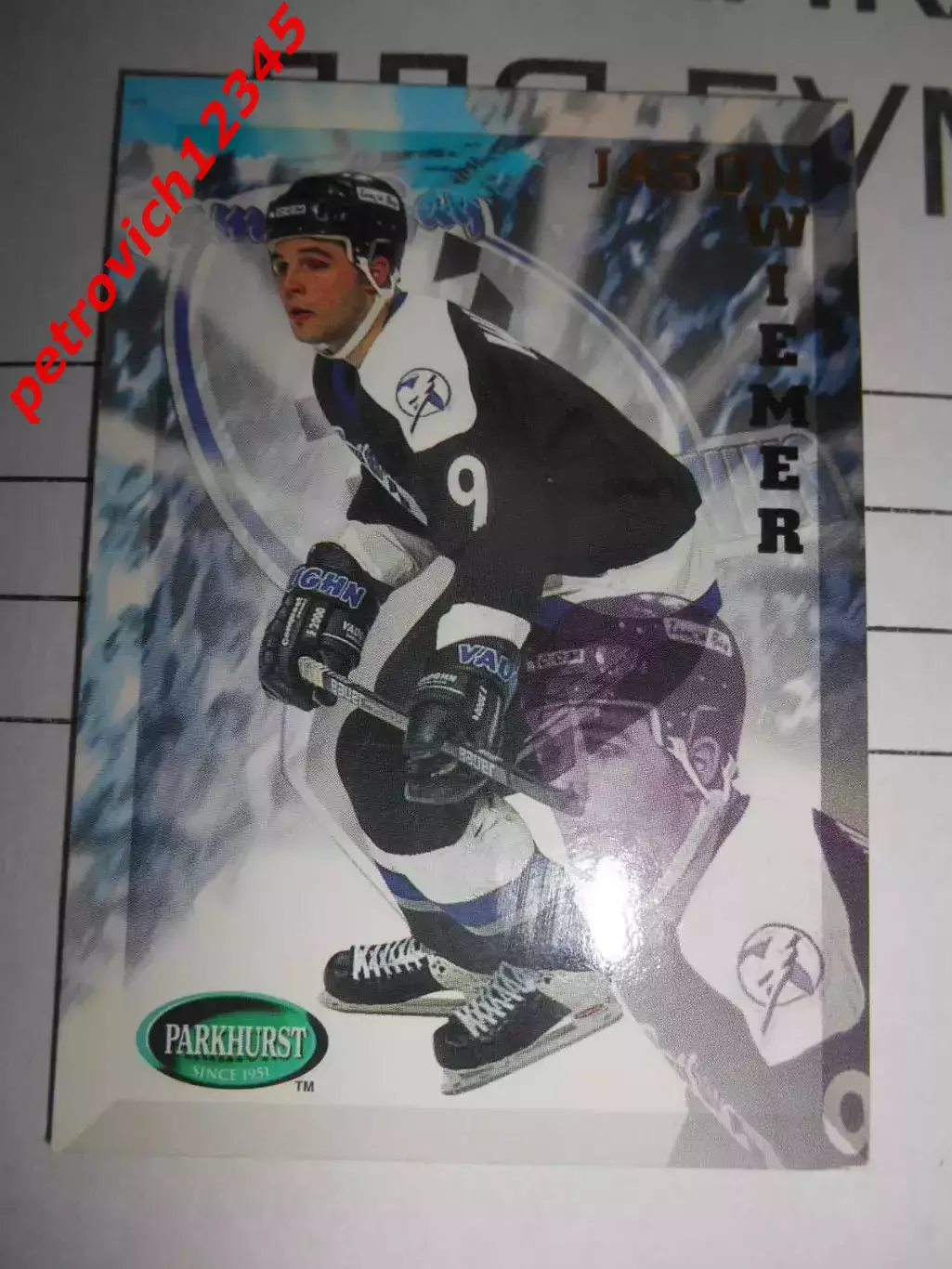 хоккей.карточка - 193- Jason Wiemer - Tampa Bay Lightning