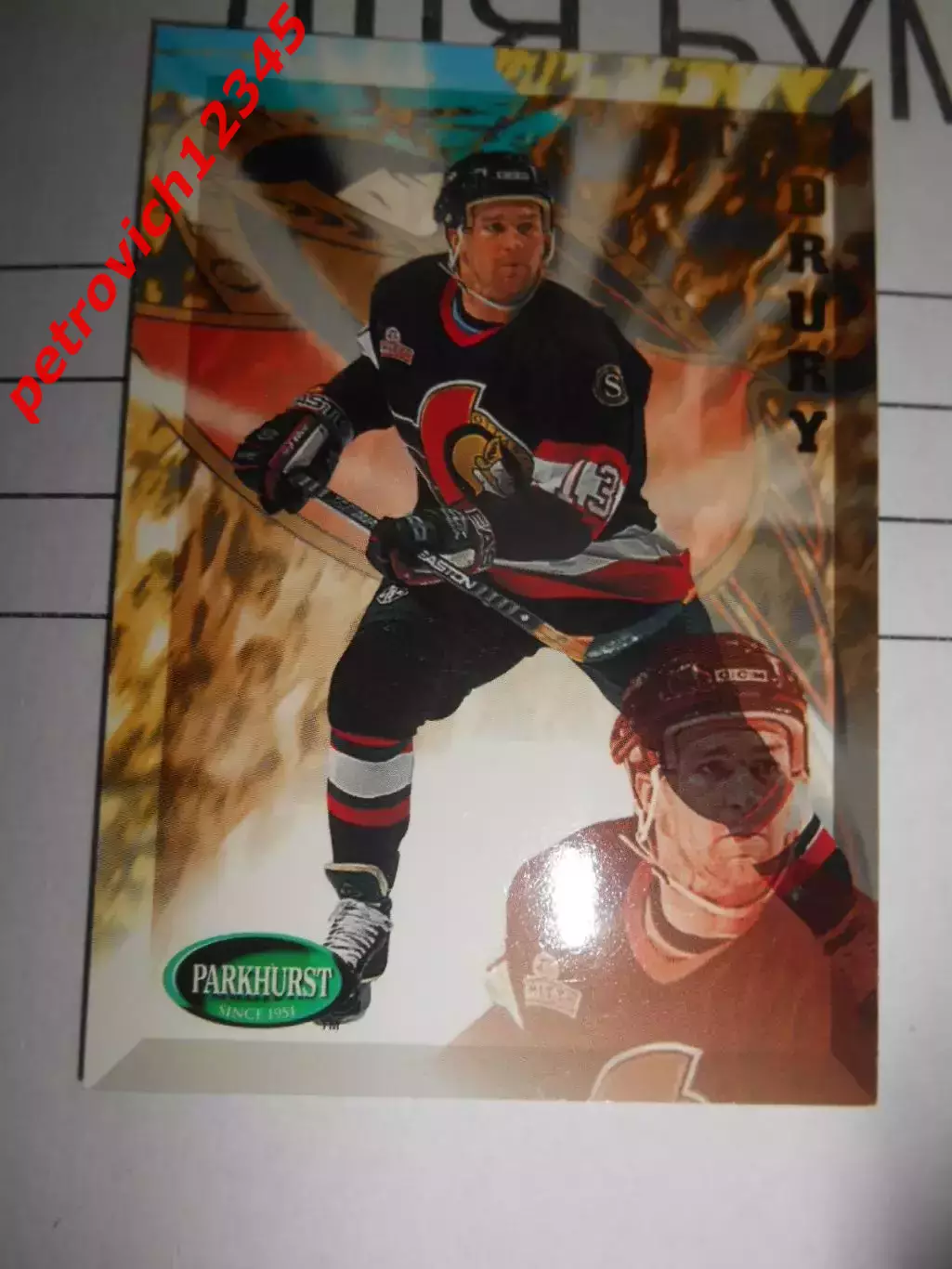 хоккей.карточка - 422 - Ted Drury - Ottawa Senators