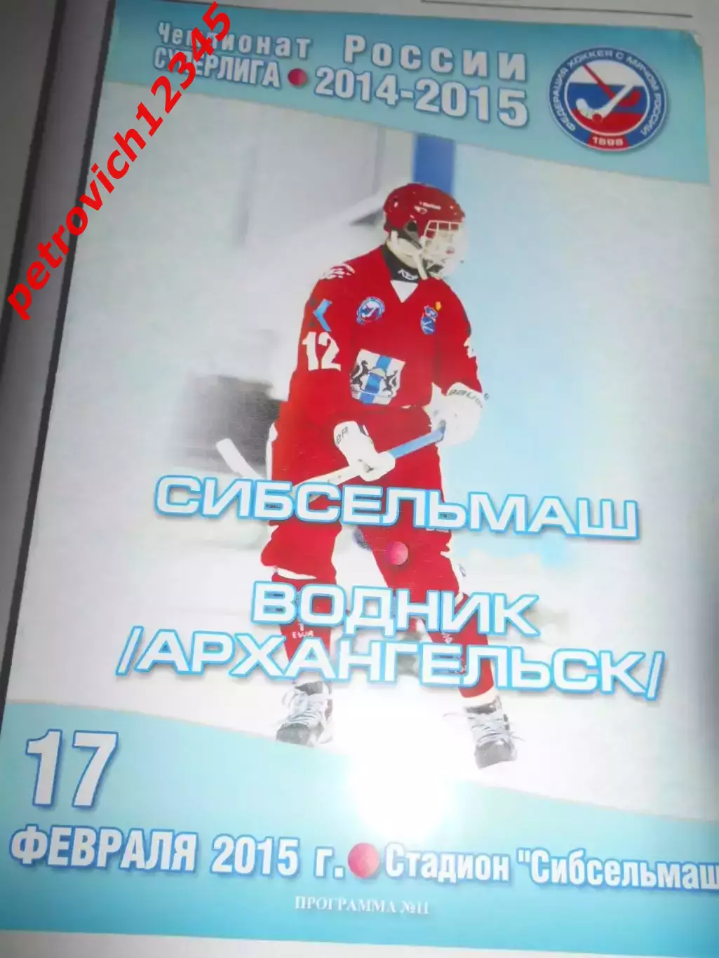 Сибсельмаш Новосибирск - Водник Архангельск - 17 февраля 2015г