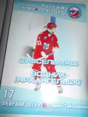 Сибсельмаш Новосибирск - Водник Архангельск - 17 февраля 2015г