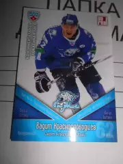 хоккей.карточка - БАР015 - Vadim Krasnoslobodtsev - Barys Astana