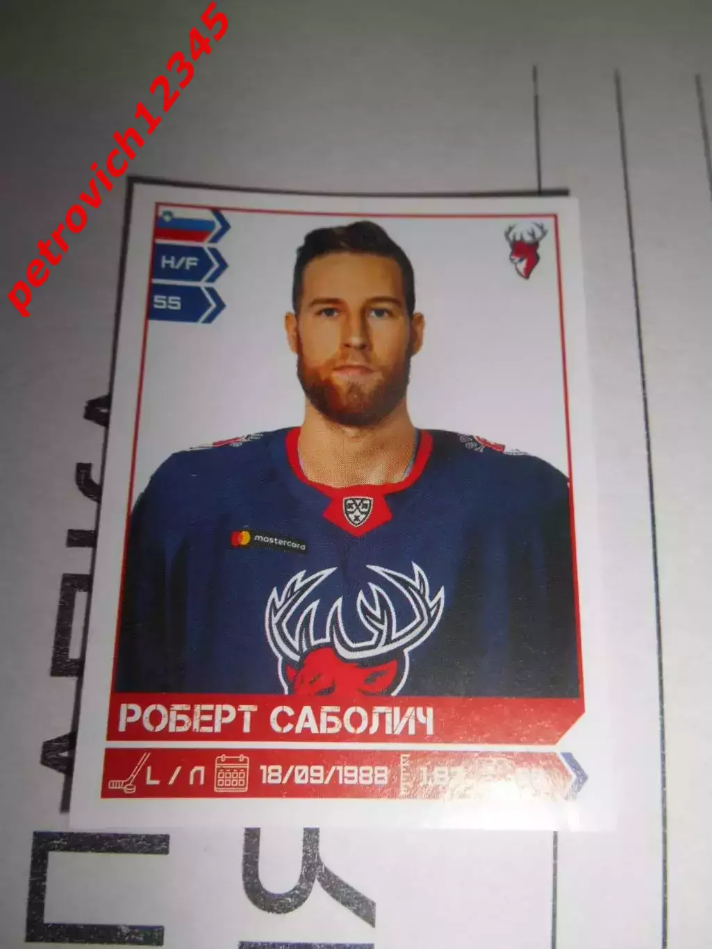 PANINI КХЛ 2018-2019 = 321 - Роберт Саболич (Торпедо Нижний Новгород)