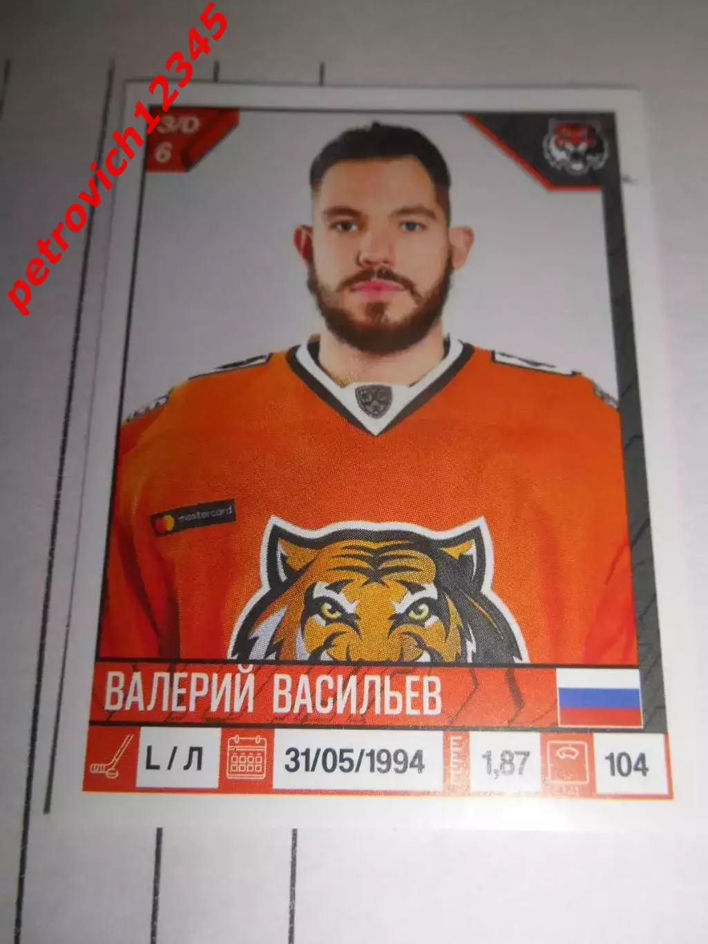 PANINI КХЛ 2019-2020 = 389 - Валерий Васильев (Амур Хабаровск)