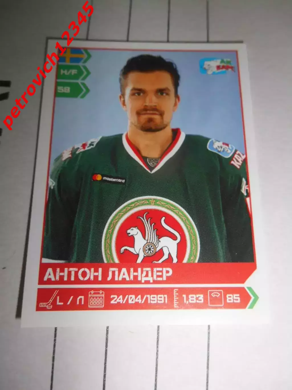 PANINI КХЛ 2018-2019 = 264 - Антон Ландер (Ак Барс Казань)