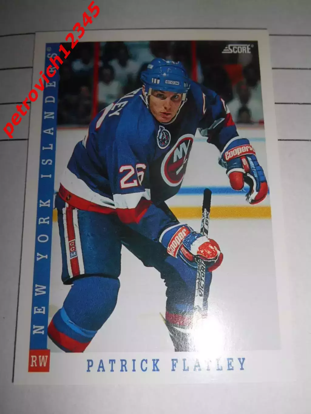 карточка = 1993-94 Score - 220 - Patrick Flatley - New York Islanders