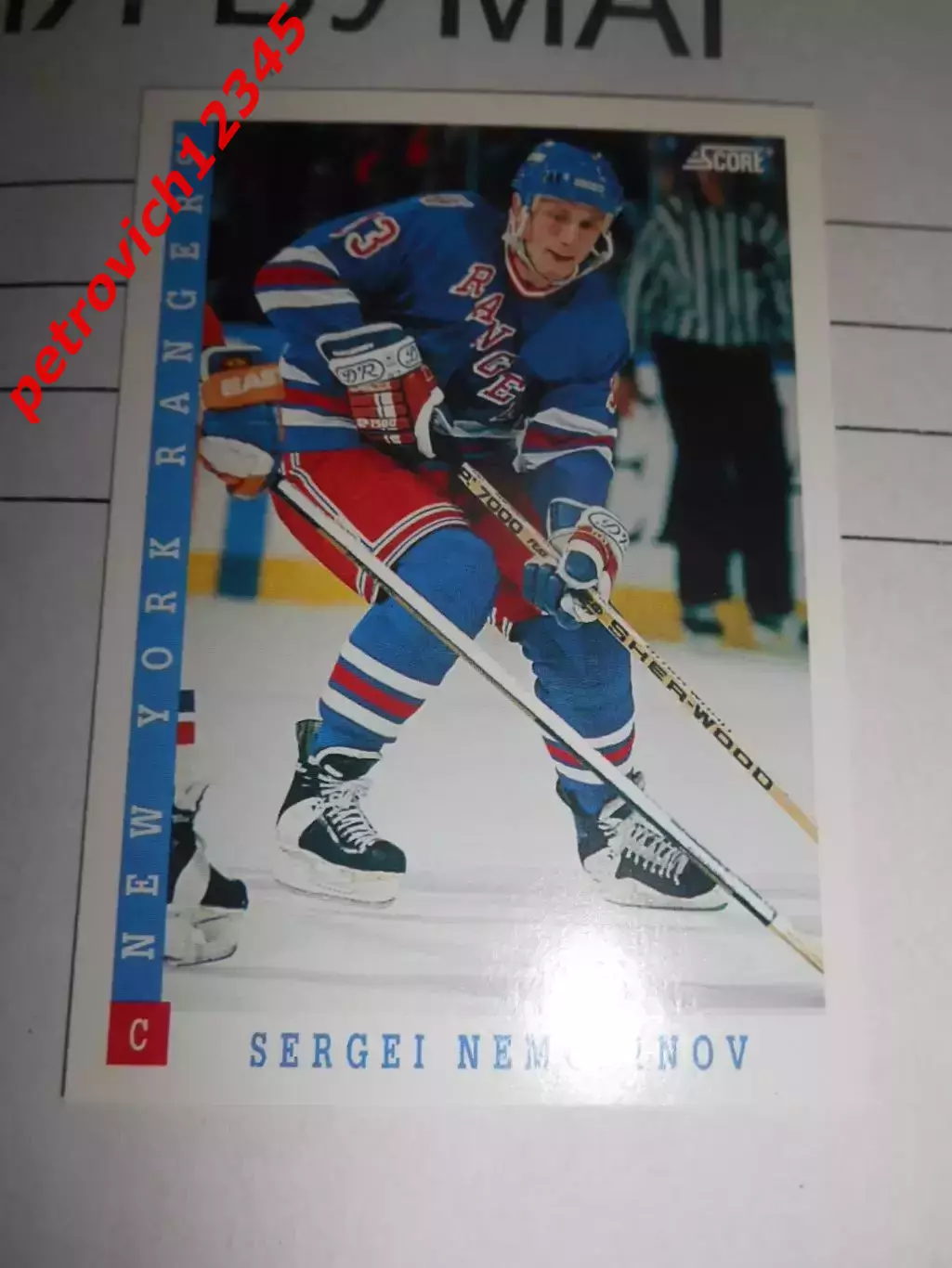 карточка = 1993-94 Score - 218 - Sergei Nemchinov - New York Rangers
