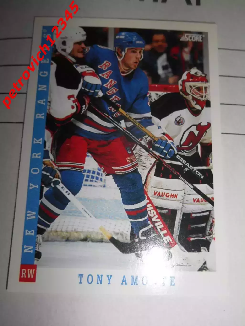 карточка = 1993-94 Score - 215 - Tony Amonte - New York Rangers
