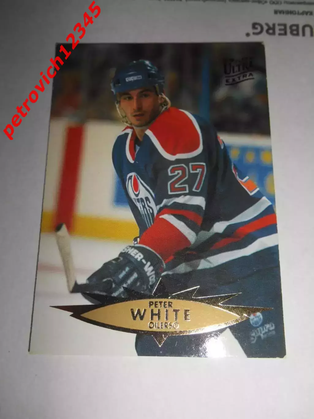 карточка = 1995-96 Ultra - 240 - Peter White - Edmonton Oilers