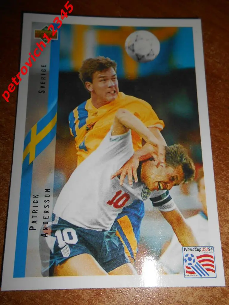 футбол.карточка= Patrik Andersson (Sweden)