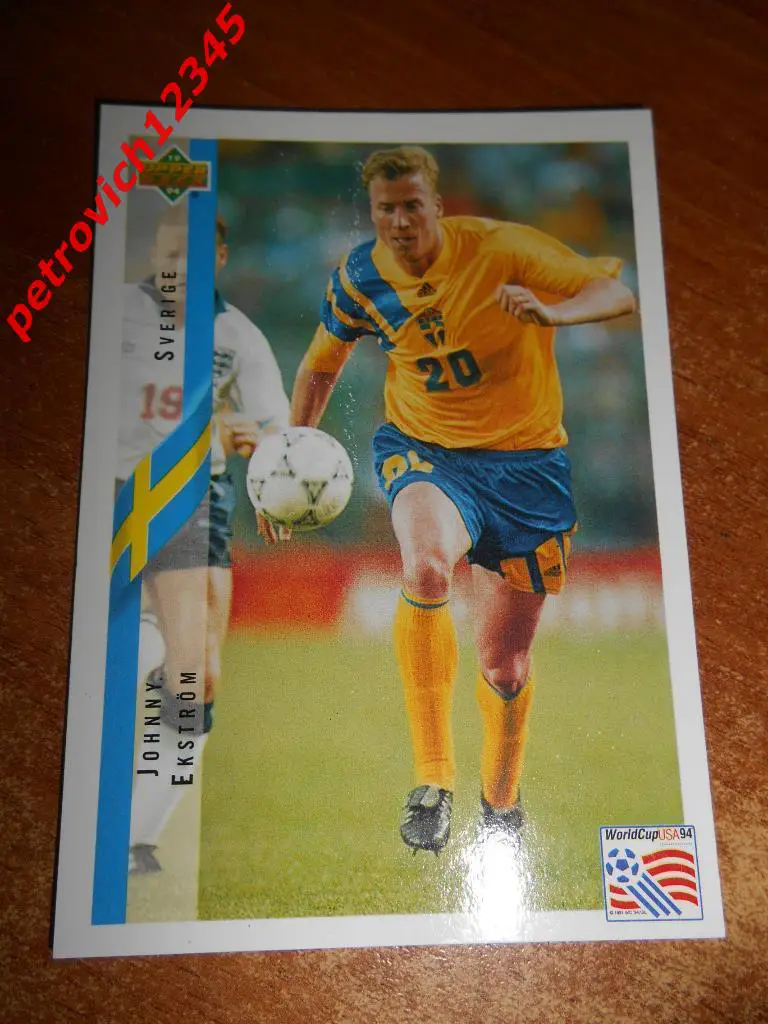 футбол.карточка= Johnny Ekstrom (Sweden)