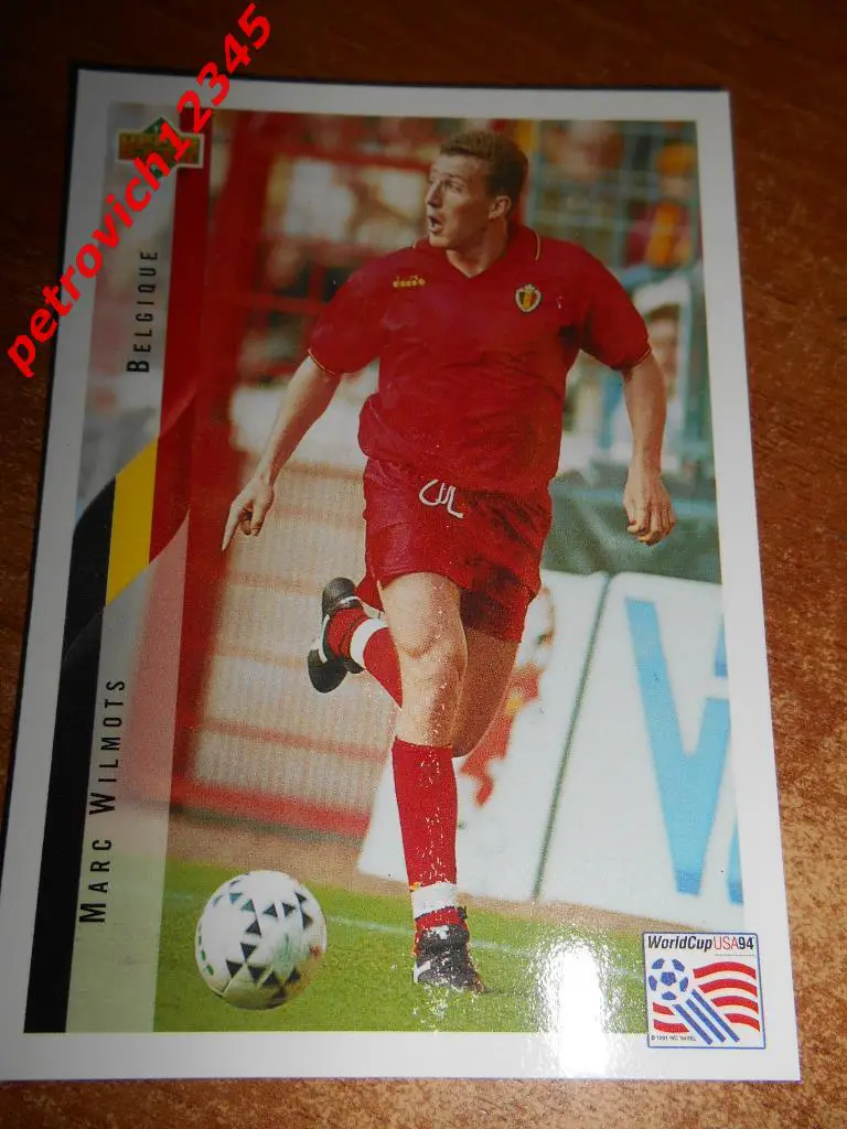 футбол.карточка= Marc Wilmots (Belgium)