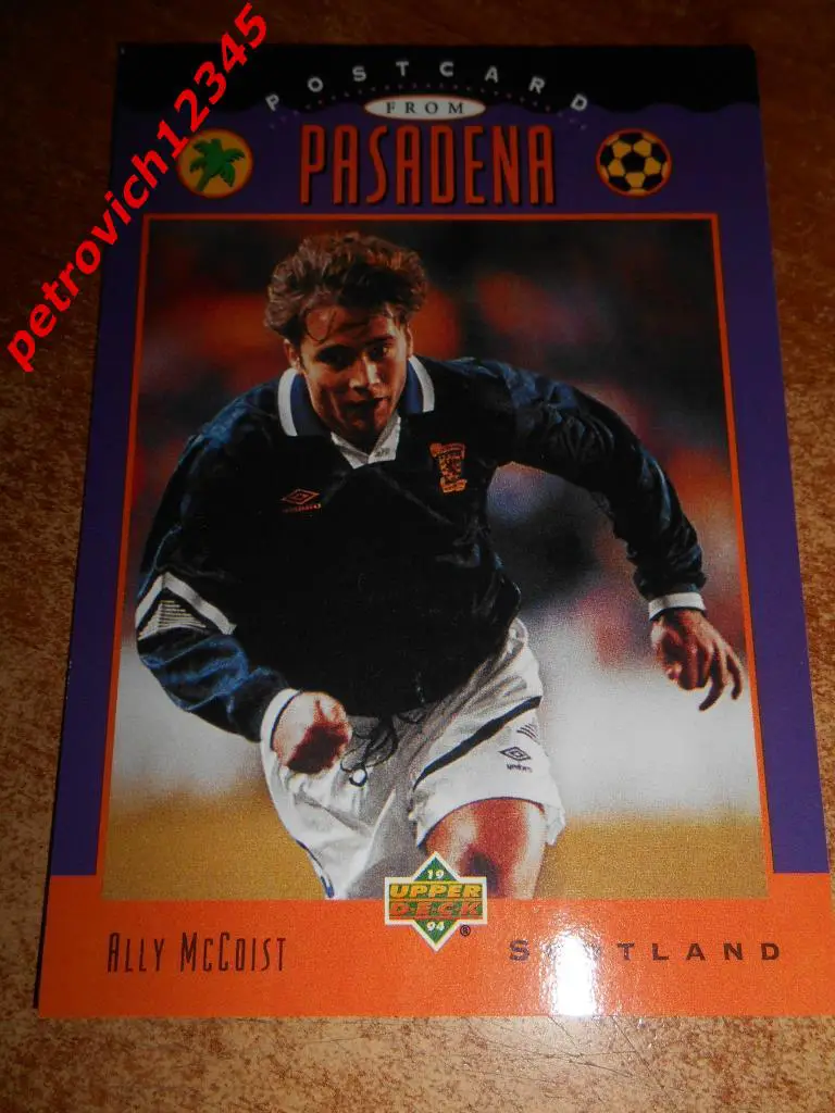 футбол.карточка= Ally McCoist (Scotland)