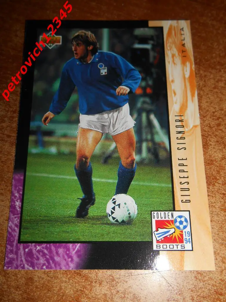 футбол.карточка= Giuseppe Signori (Italy)