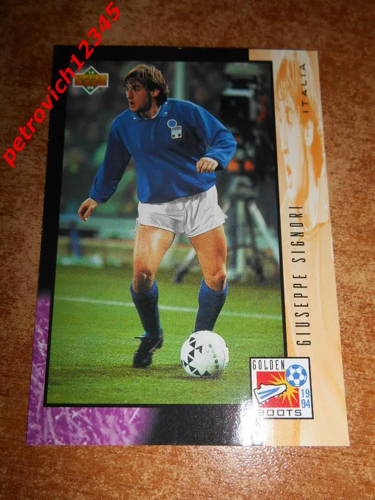 футбол.карточка= Giuseppe Signori (Italy)