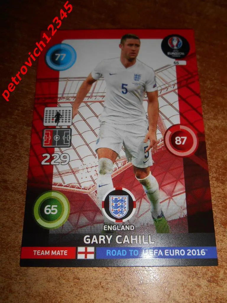 футбол.карточка= Gary Cahill (England)