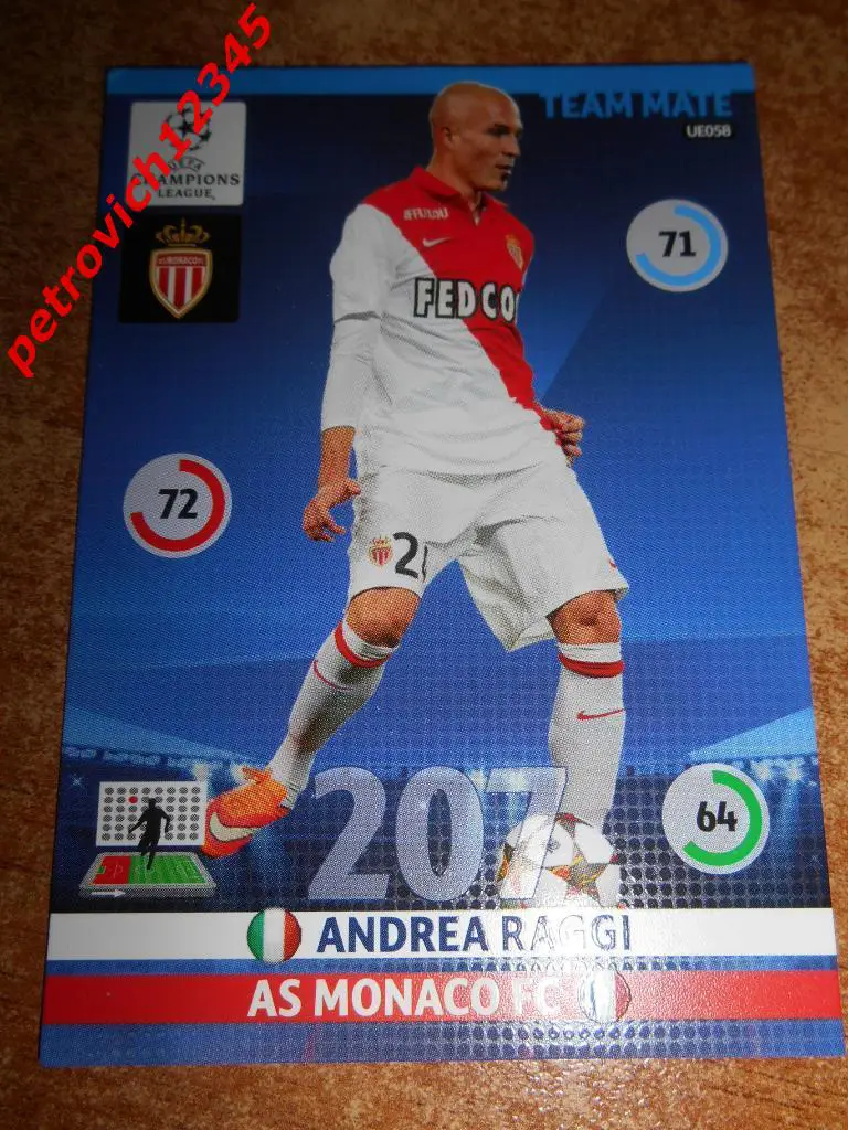 футбол.карточка= Andrea Raggi (AS Monaco FC)