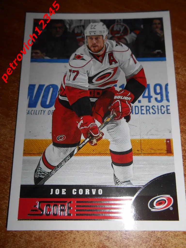 хоккей.карточка= Joe Corvo (Carolina Hurricanes)