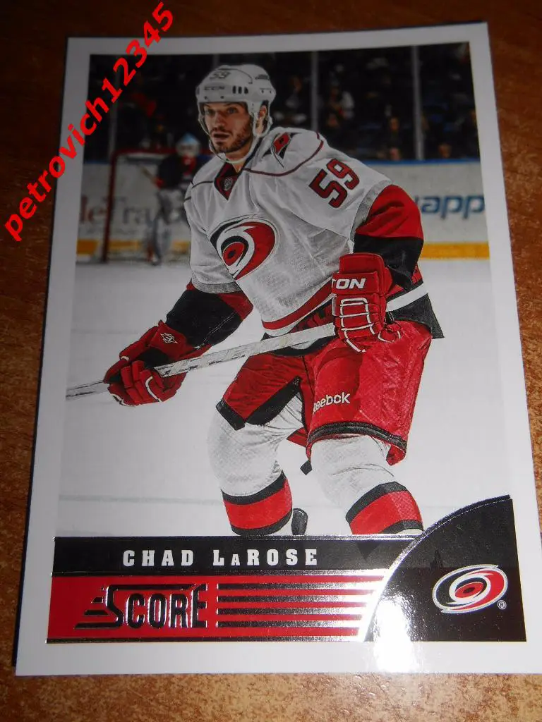 хоккей.карточка= Chad LaRose (Carolina Hurricanes)