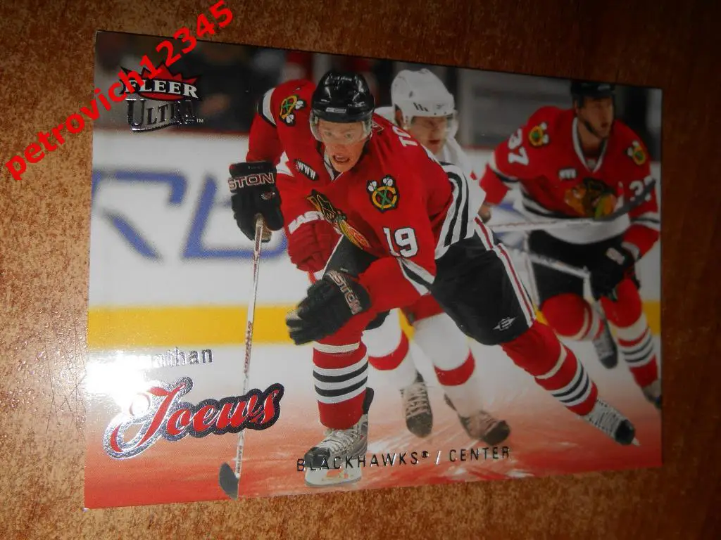 хоккей.карточка= Jonathan Toews (Chicago Blackhawks)