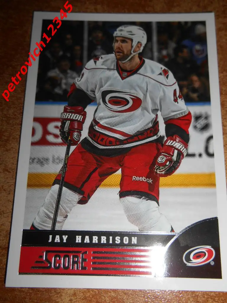 хоккей.карточка= Jay Harrison (Carolina Hurricanes)