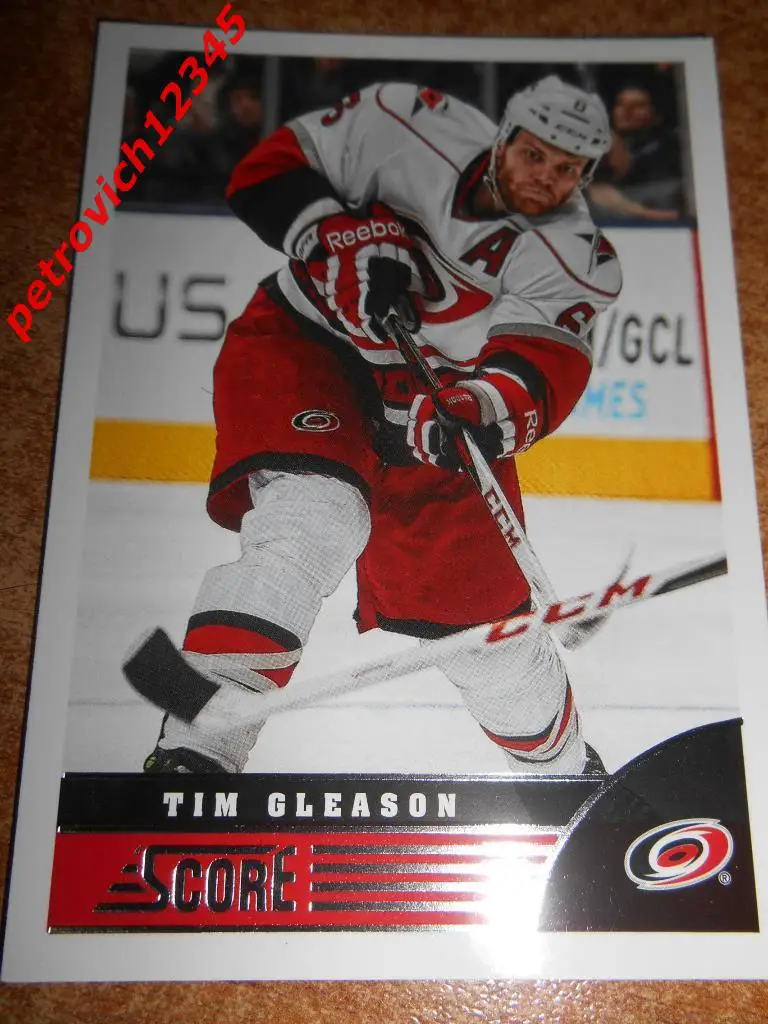 хоккей.карточка= Tim Gleason (Carolina Hurricanes)