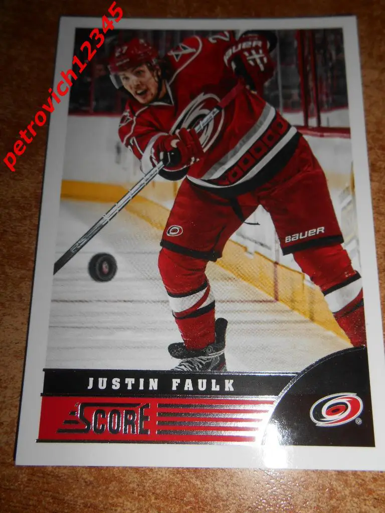 хоккей.карточка= Justin Faulk (Carolina Hurricanes)